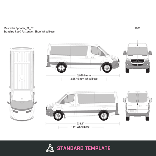 2021 Mercedes Sprinter vector wrap template V02, Design-Ready PDF - GravBase
