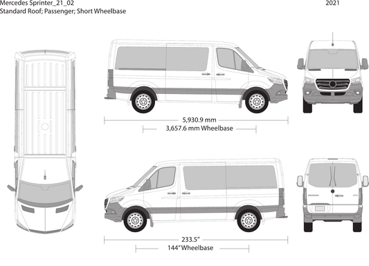 2021 Mercedes Sprinter vector wrap template V02, Design-Ready PDF - GravBase