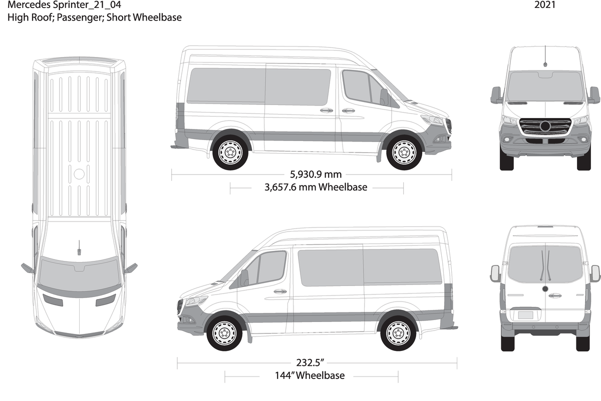 2021 Mercedes Sprinter V04 Vehicle Wrap Template