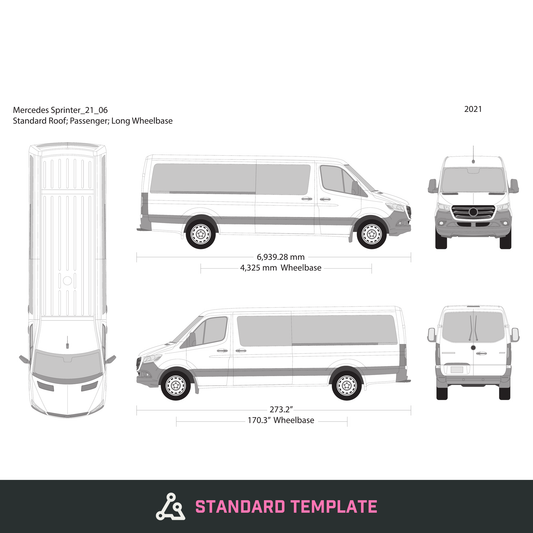 2021 Mercedes Sprinter vector wrap template V06, Design-Ready PDF - GravBase