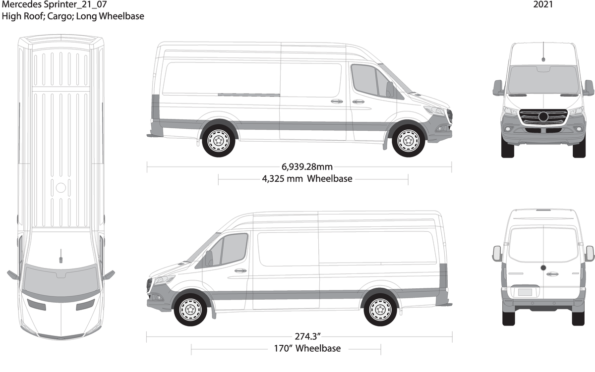 2021 Mercedes Sprinter V07 Vehicle Wrap Template