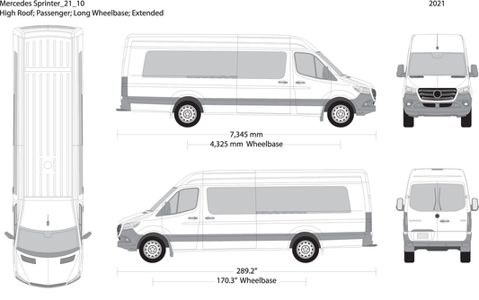 2021 Mercedes Sprinter V10 Vehicle Wrap Template