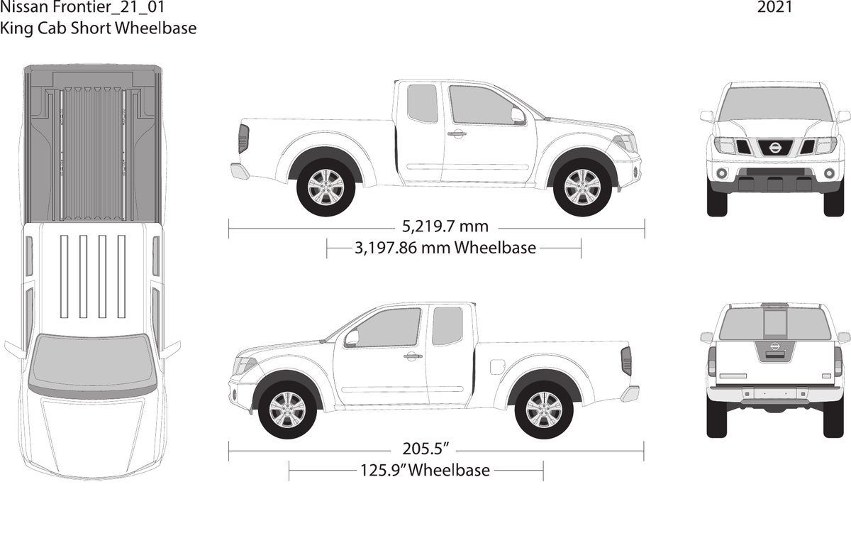 2021 Nissan Frontier vector wrap template V01, Design-Ready PDF - GravBase
