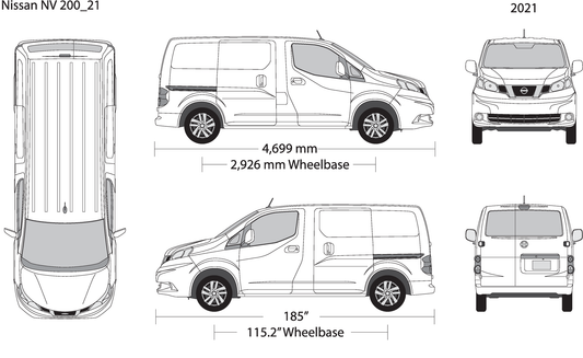 2021 Nissan Nv 200 V01 Vehicle Wrap Template