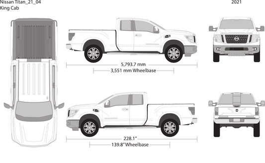 2021 Nissan Titan vector wrap template V04, Design-Ready PDF - GravBase