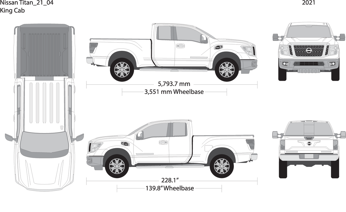 2021 Nissan Titan V04 Vehicle Wrap Template
