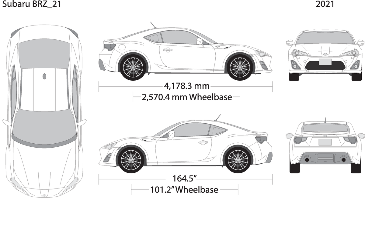 2021 Subaru Brz V21 Vehicle Wrap Template