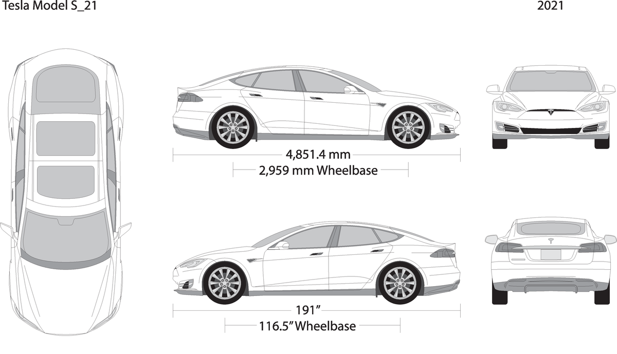 2021 Tesla Model S V21 Vehicle Wrap Template