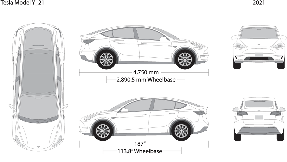 2021 Tesla Model Y V21 Vehicle Wrap Template