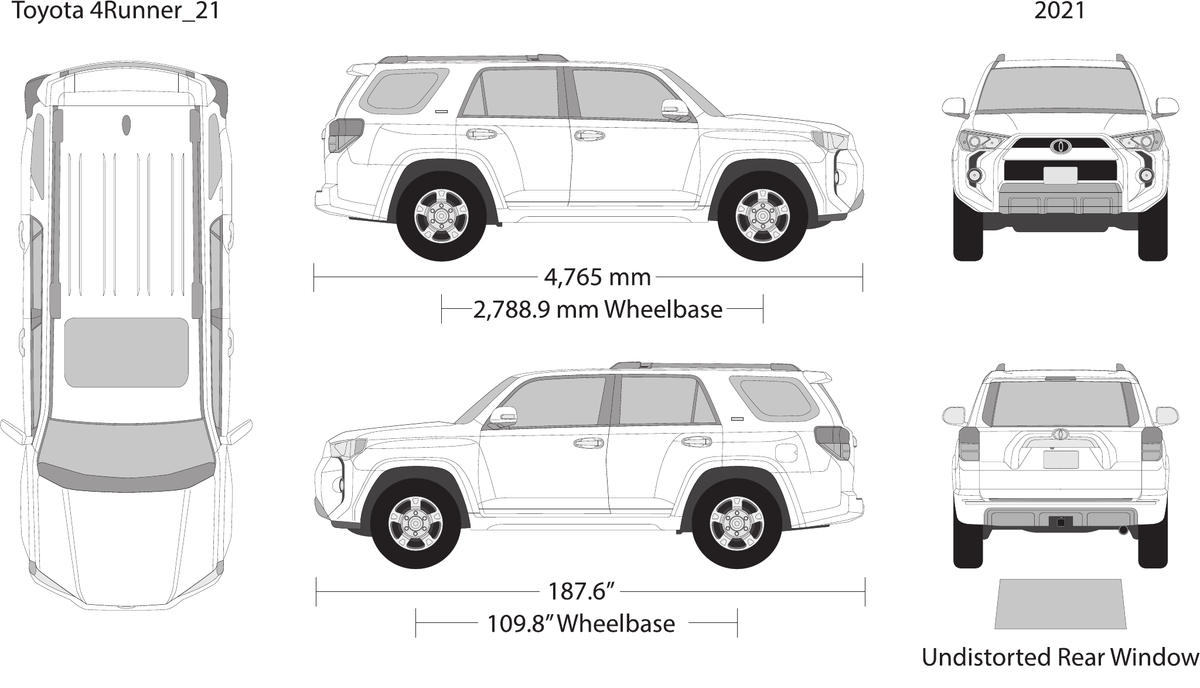 2021 Toyota 4 Runner vector wrap template, Design-Ready PDF - GravBase