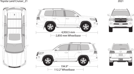 2021 Toyota Land Cruiser Vector Wrap Template - GravBase