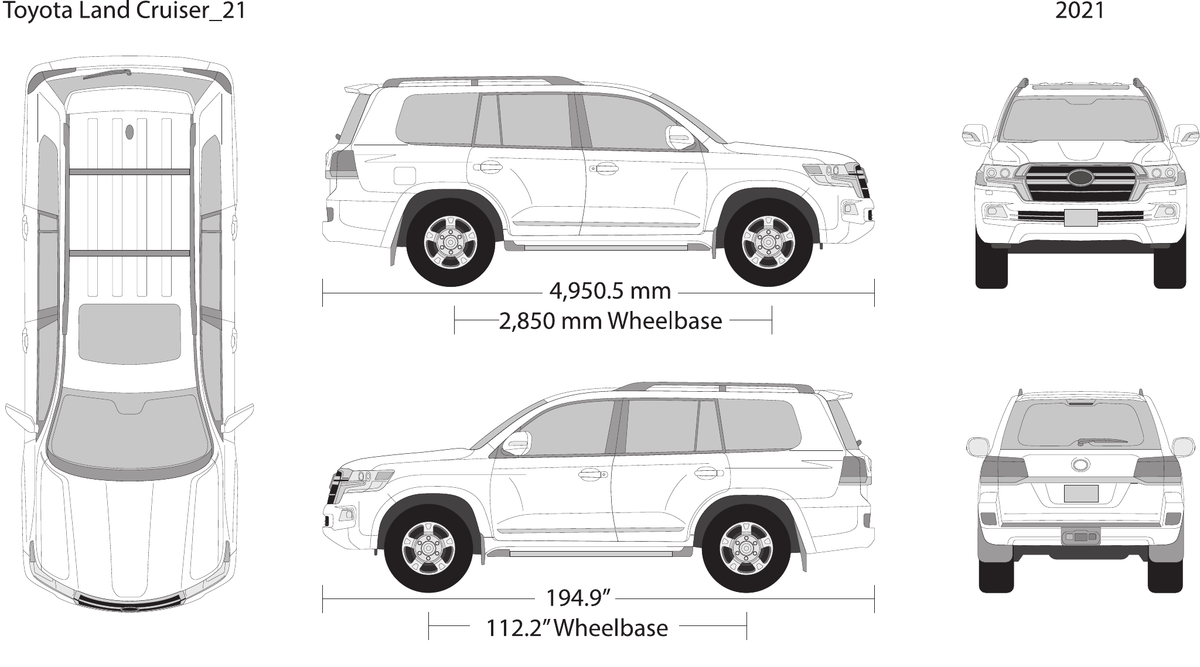 2021 Toyota Land Cruiser vector wrap template, Design-Ready PDF - GravBase