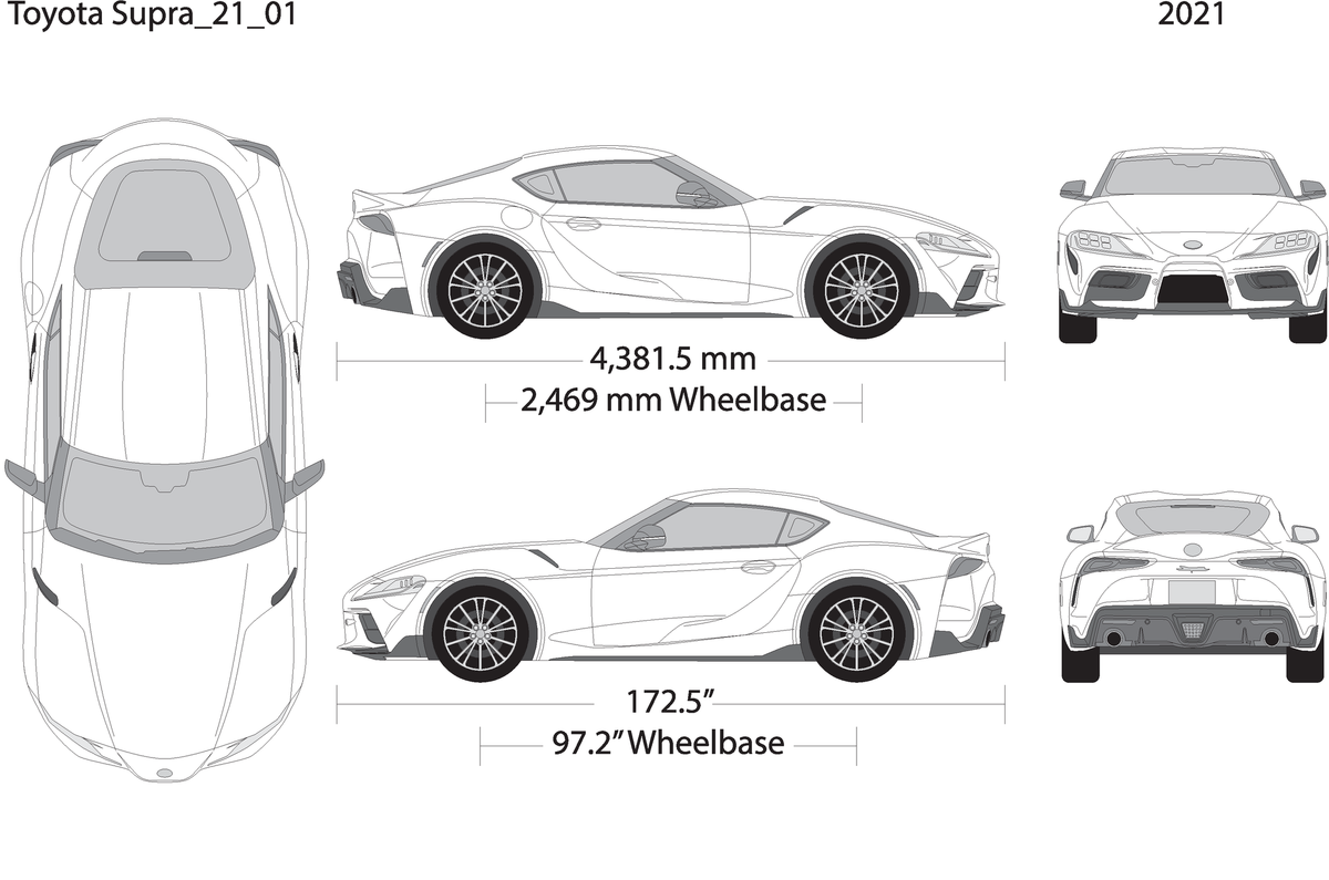 2021 Toyota Supra V01 Vehicle Wrap Template
