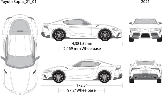 2021 Toyota Supra V01 Vehicle Wrap Template