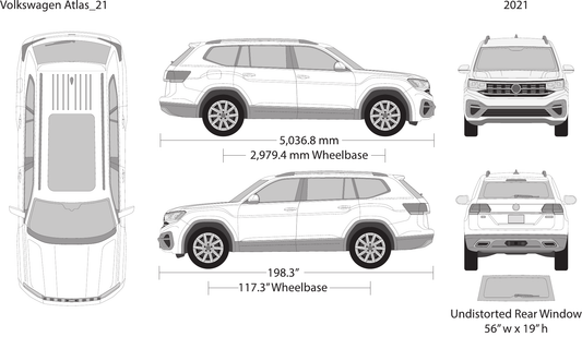 2021 Volkswagen Atlas vector wrap template, Design-Ready PDF - GravBase
