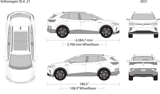 2021 Volkswagen ID 4 vector wrap template, Design-Ready PDF - GravBase