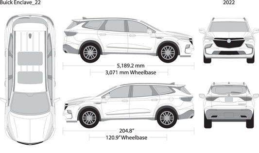 2022 Buick Enclave V22 Vehicle Wrap Template