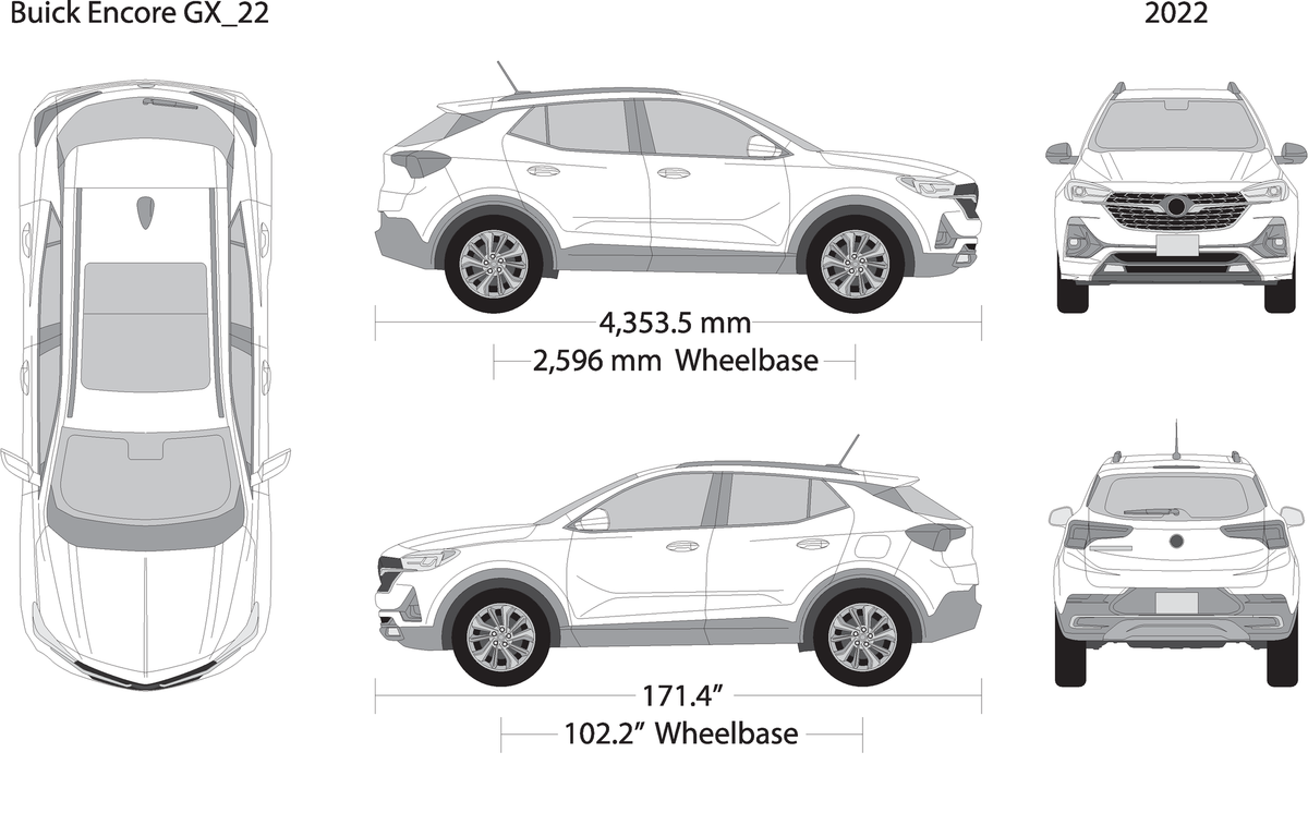 2022 Buick Encore V02 Vehicle Wrap Template