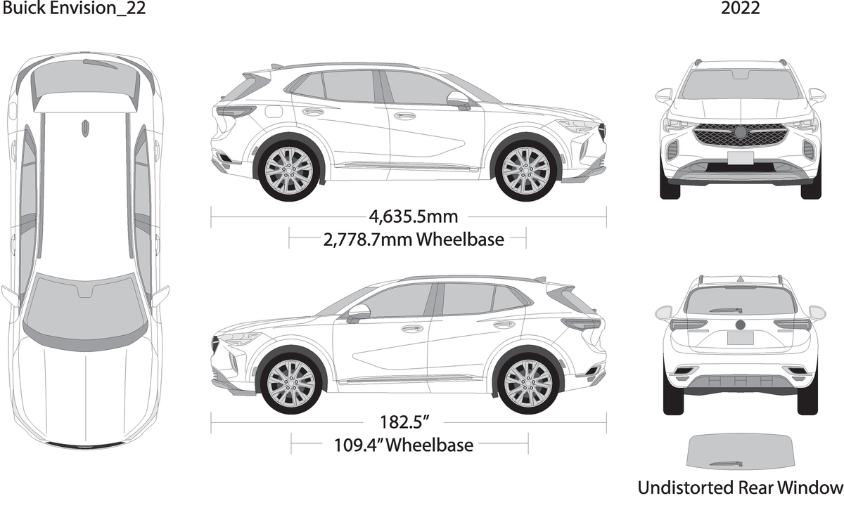 2022 Buick Envision V22 Vehicle Wrap Template