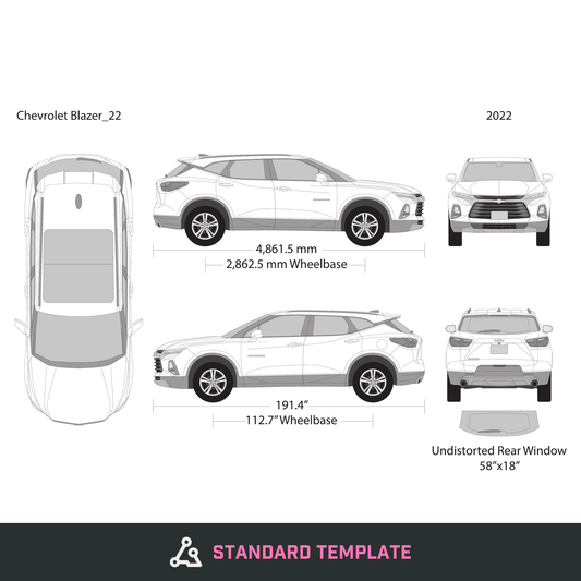 2022 Chevy Blazer vector wrap template, Design-Ready PDF - GravBase