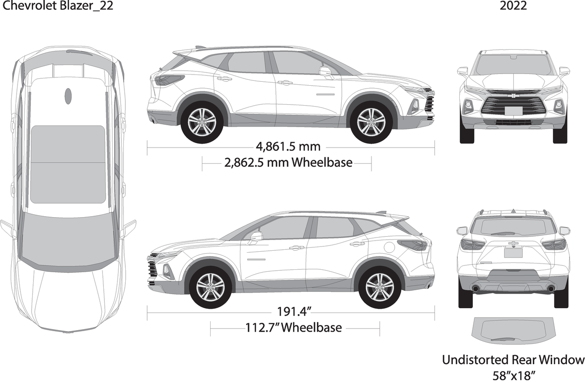 2022 Chevy Blazer V22 Vehicle Wrap Template