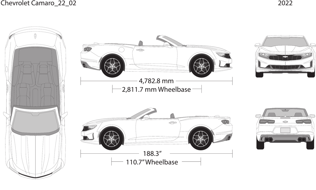 2022 Chevy Camaro vector wrap template V02, Design-Ready PDF - GravBase