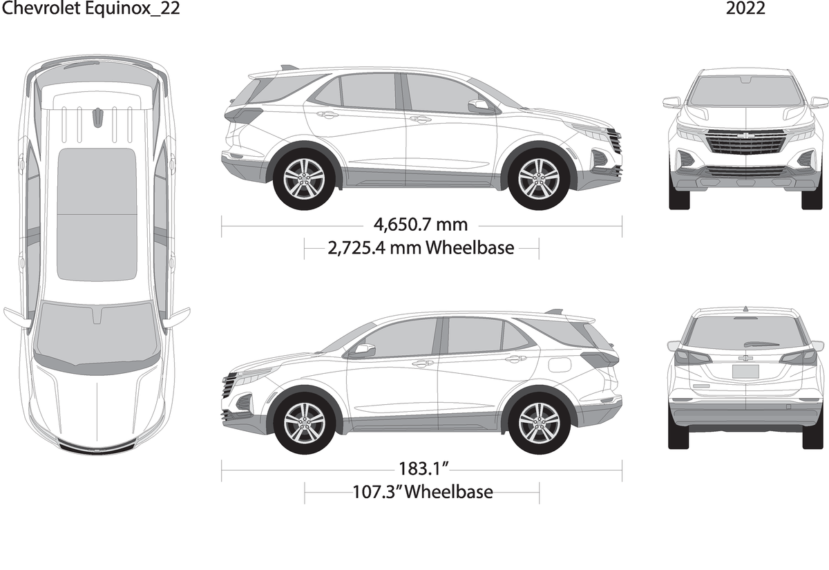 2022 Chevy Equinox V22 Vehicle Wrap Template