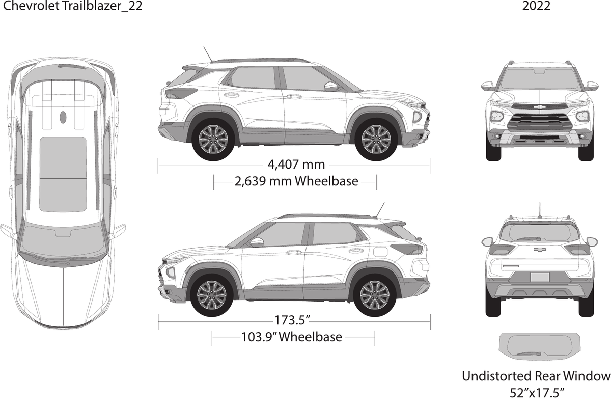 2022 Chevy Trailblazer vector wrap template, Design-Ready PDF - GravBase
