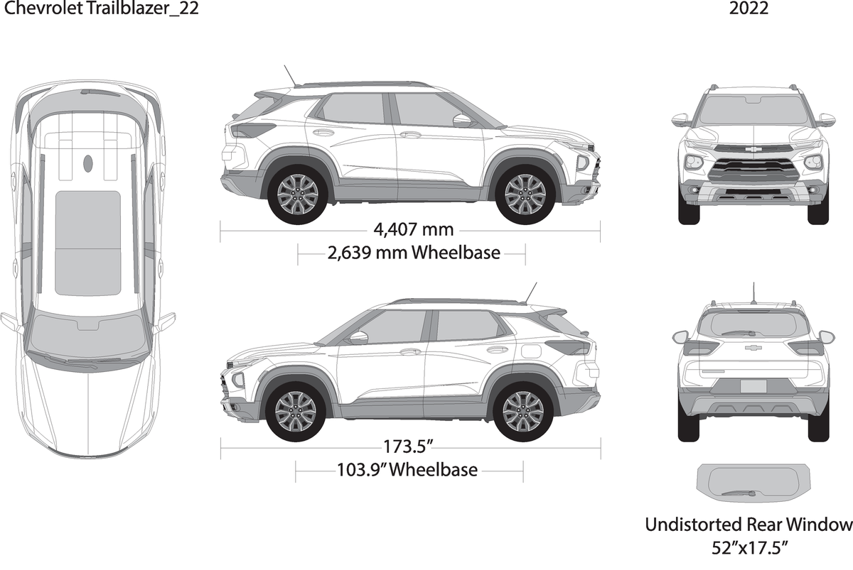 2022 Chevy Trailblazer V22 Vehicle Wrap Template