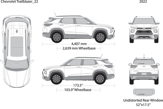 2022 Chevy Trailblazer V22 Vehicle Wrap Template