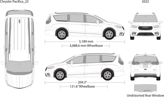 2022 Chrysler Pacifica vector wrap template, Design-Ready PDF - GravBase