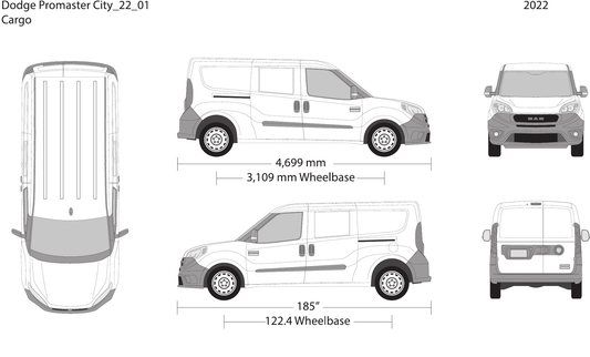 2022 Dodge Promaster City vector wrap template V01, Design-Ready PDF - GravBase