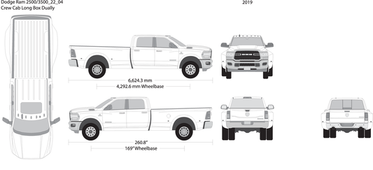 2022 Dodge Ram 2500 3500 V04 Vehicle Wrap Template