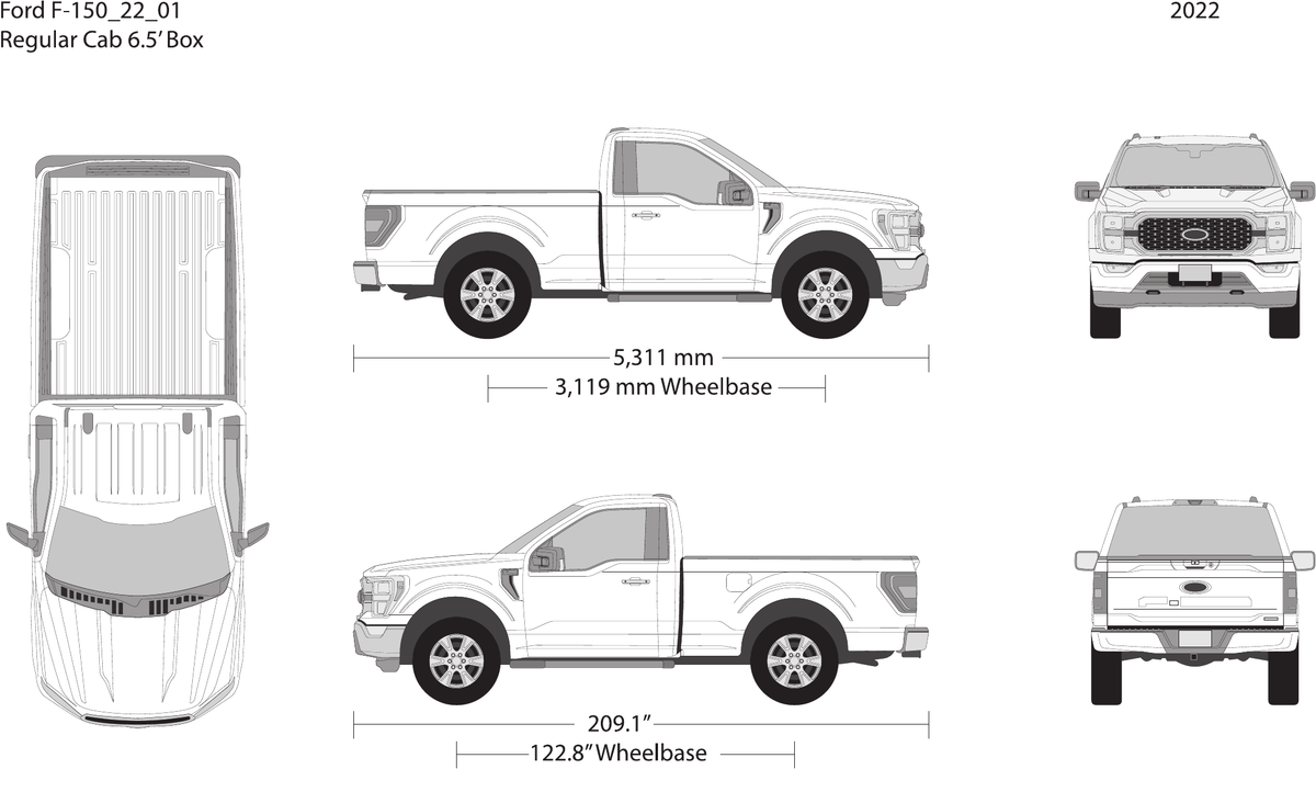 2022 Ford F-150 Vector Wrap Template - GravBase