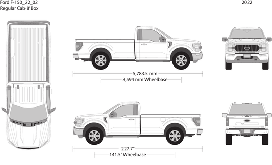 2022 Ford F-150 Vector Wrap Template - GravBase