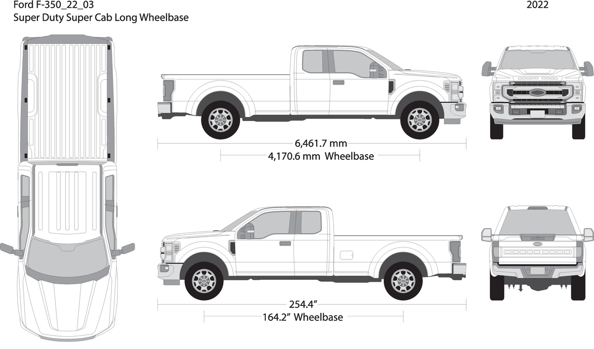 2022 Ford F 350 V03 Vehicle Wrap Template
