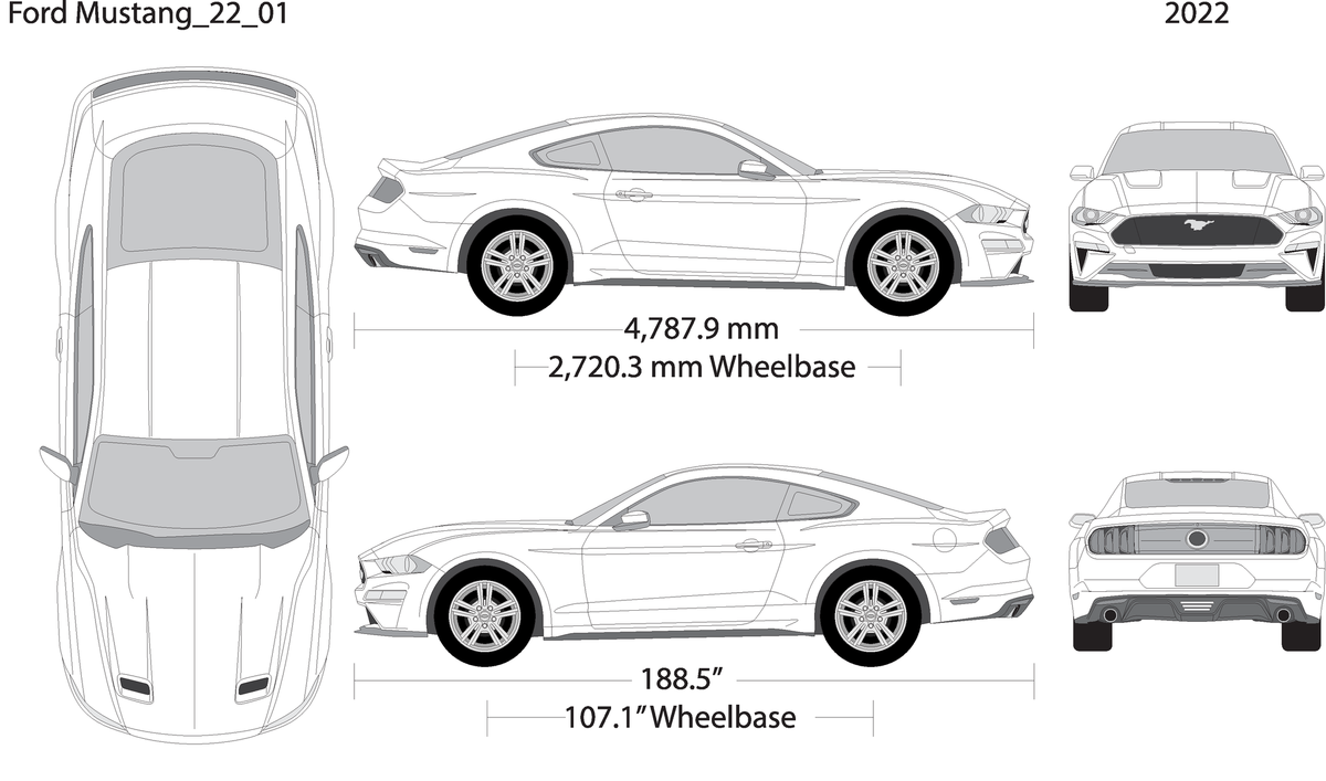 2022 Ford Mustang V01 Vehicle Wrap Template