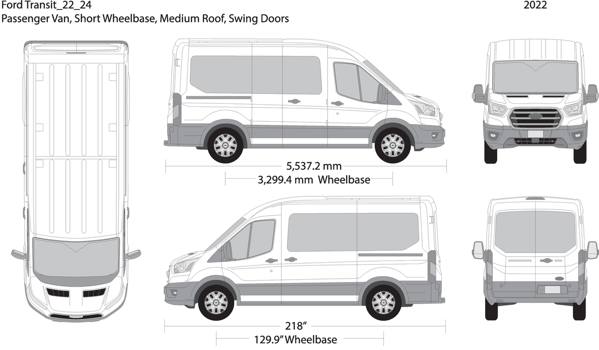 2022 Ford Transit Swing Doors V24 Vehicle Wrap Template