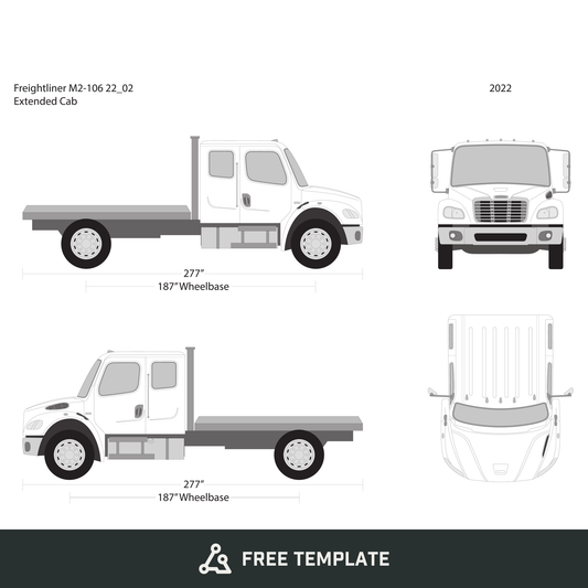 2022 Freightliner M2-106 free vector vehicle wrap template - GravBase