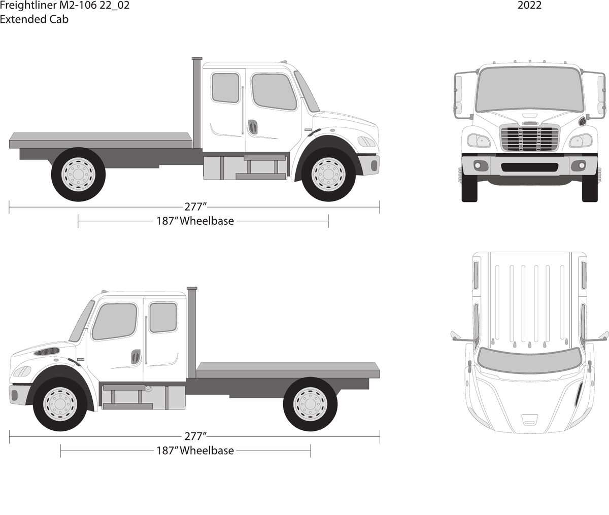 2022 Freightliner M2-106 vector wrap template V02, Design-Ready PDF - GravBase