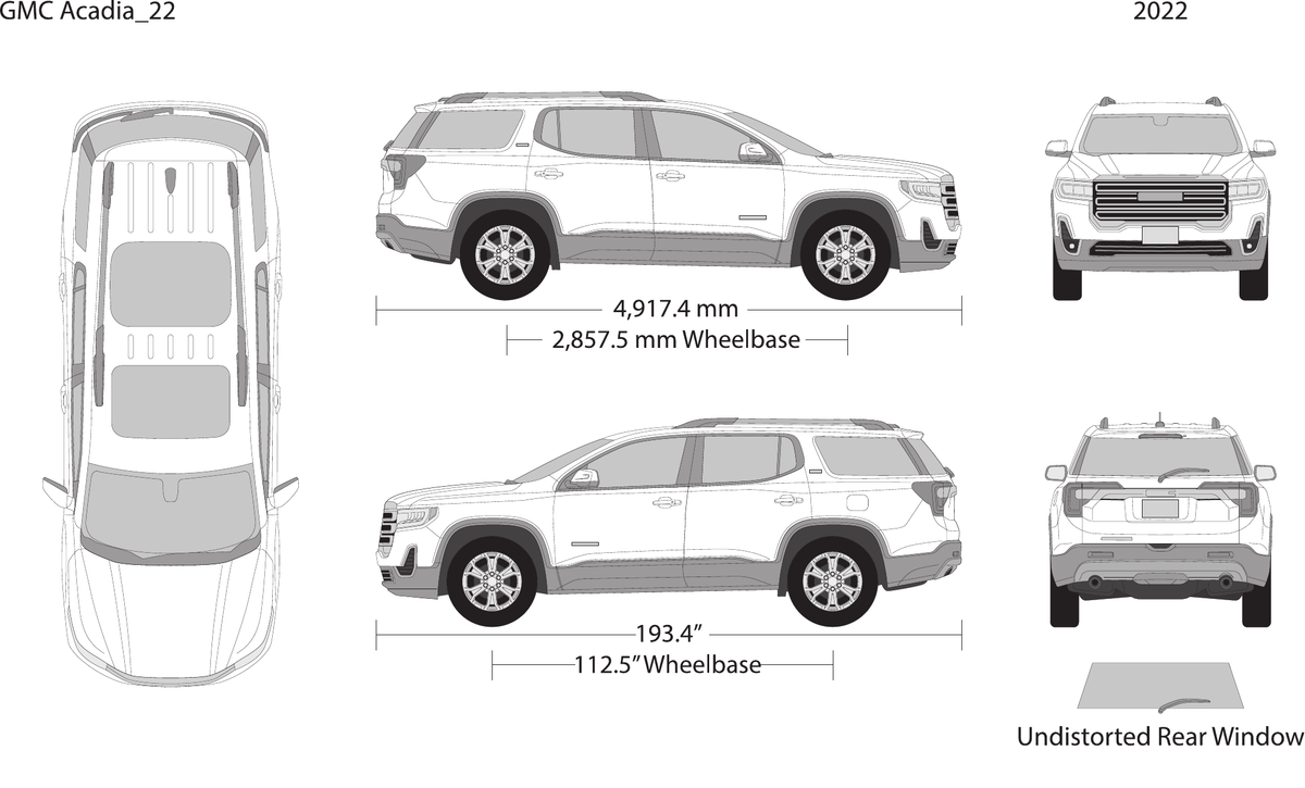 2022 GMC Acadia vector wrap template, Design-Ready PDF - GravBase
