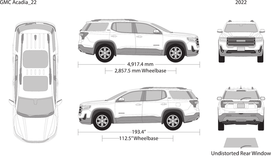 2022 GMC Acadia vector wrap template, Design-Ready PDF - GravBase