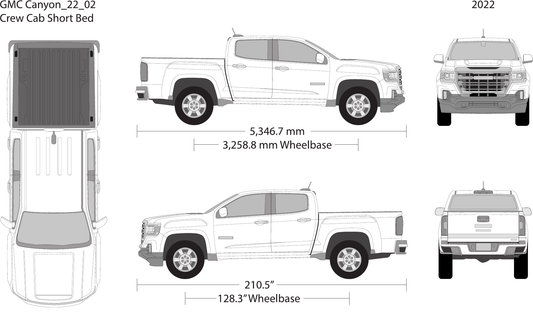 2022 GMC Canyon vector wrap template V02, Design-Ready PDF - GravBase