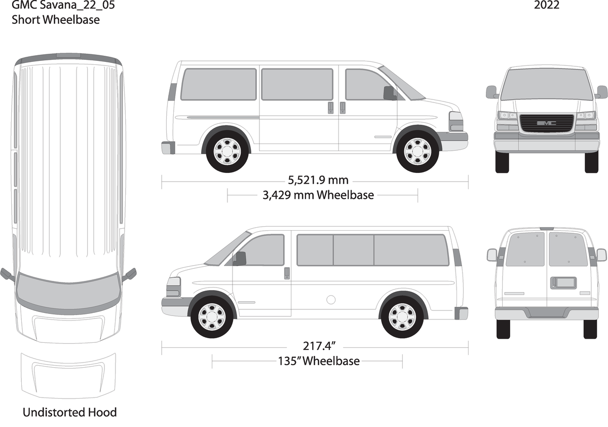 2022 Gmc Savana V05 Vehicle Wrap Template