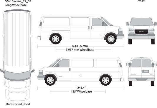 2022 Gmc Savana V07 Vehicle Wrap Template