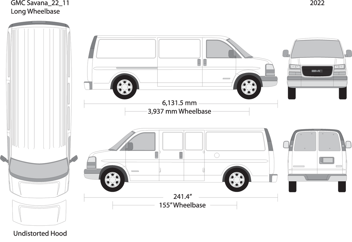 2022 Gmc Savana V11 Vehicle Wrap Template