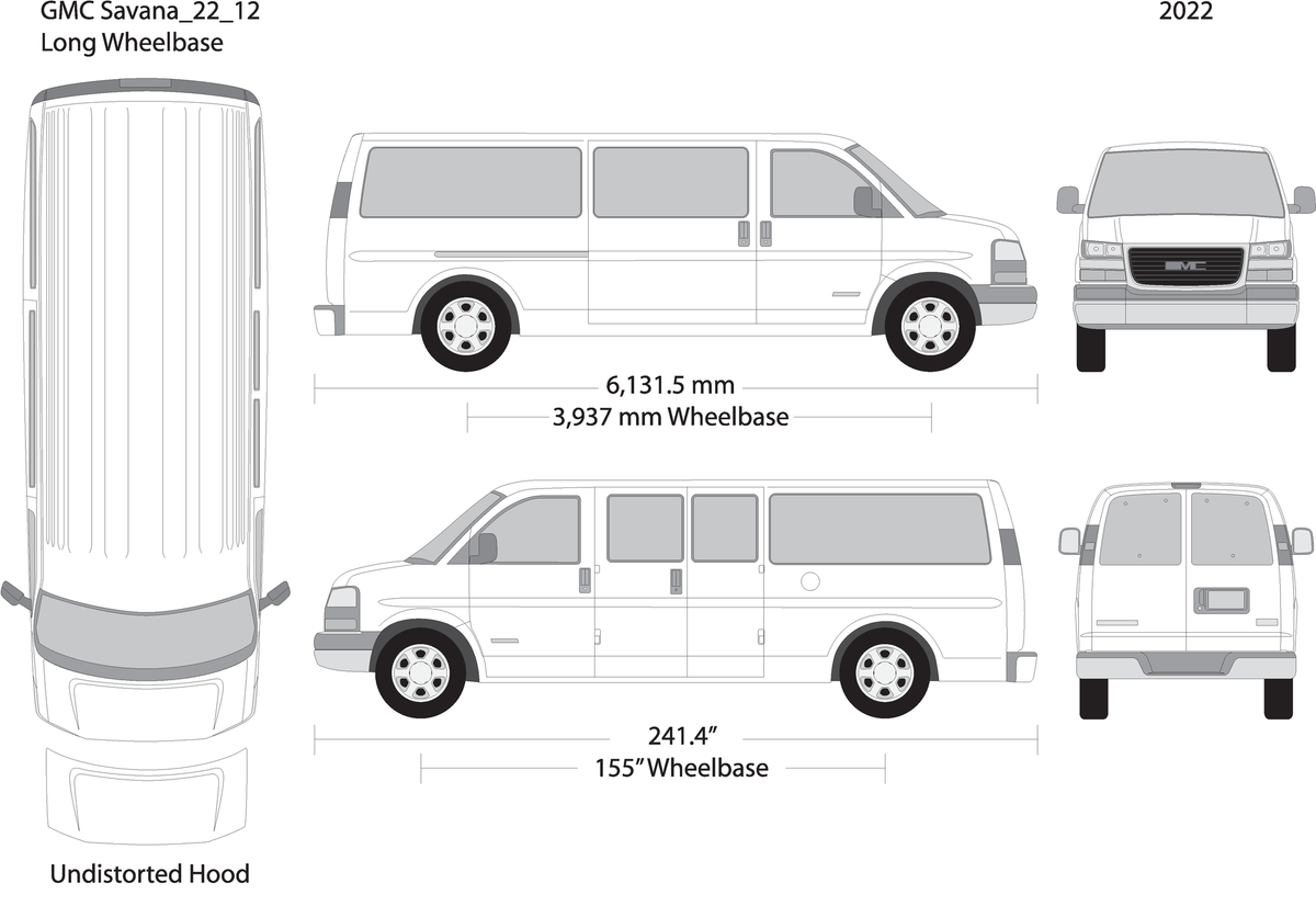 2022 Gmc Savana V12 Vehicle Wrap Template