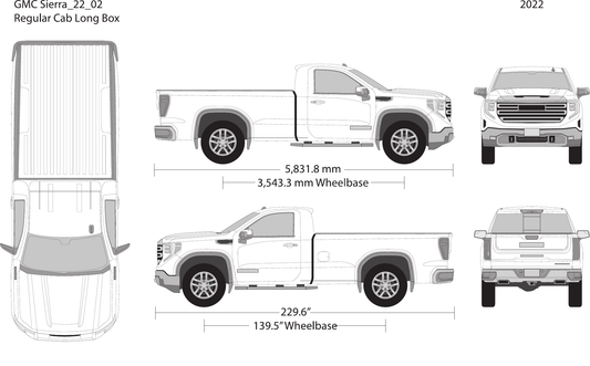 2022 GMC Sierra 1500 vector wrap template V02, Design-Ready PDF - GravBase