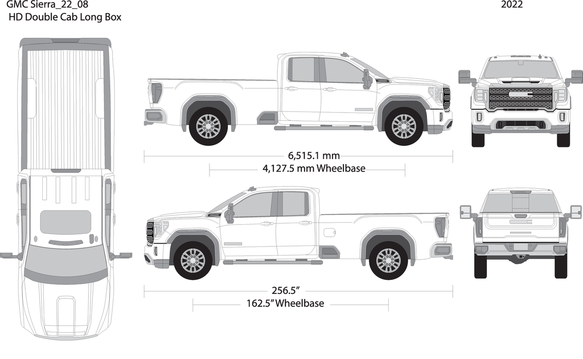 2022 Gmc Sierra 2500 3500 Hd V08 Vehicle Wrap Template
