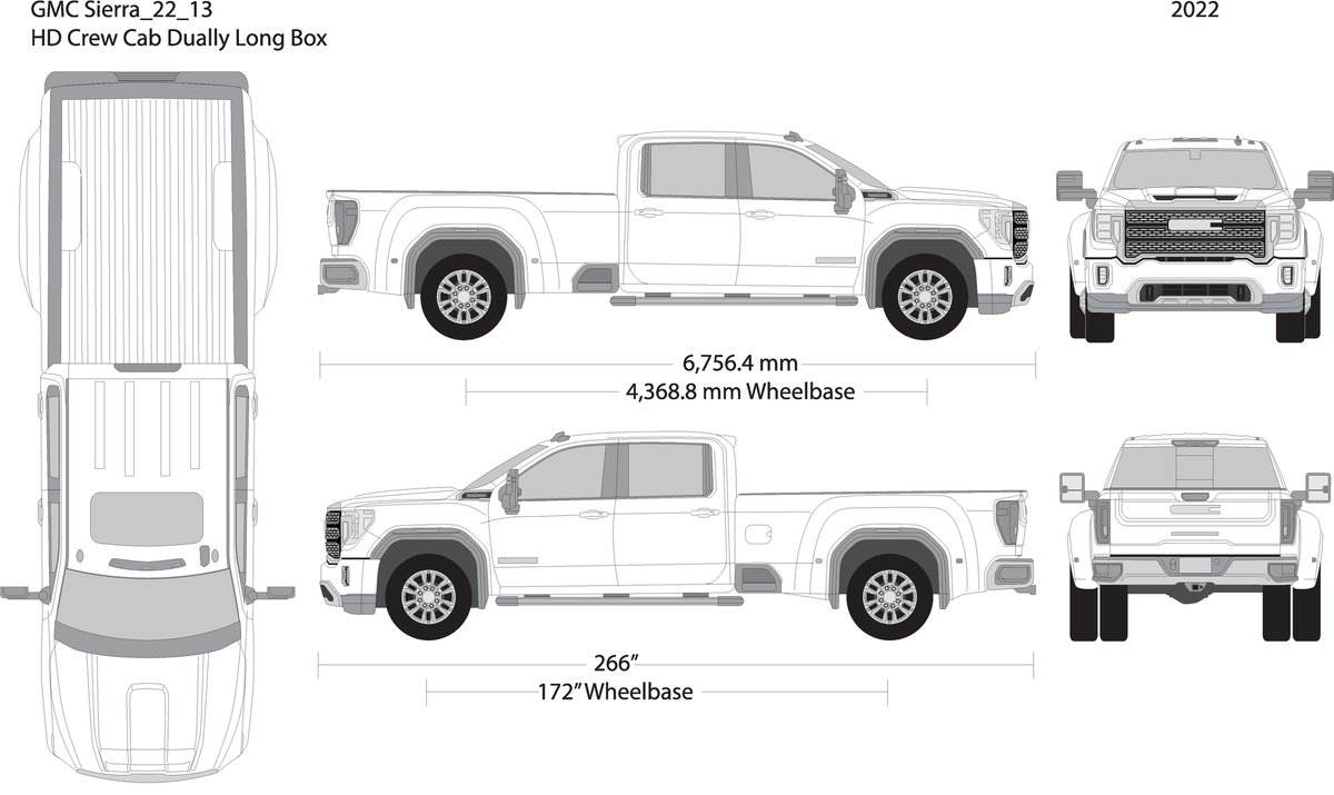 2022 Gmc Sierra 2500 3500 Hd V13 Vehicle Wrap Template